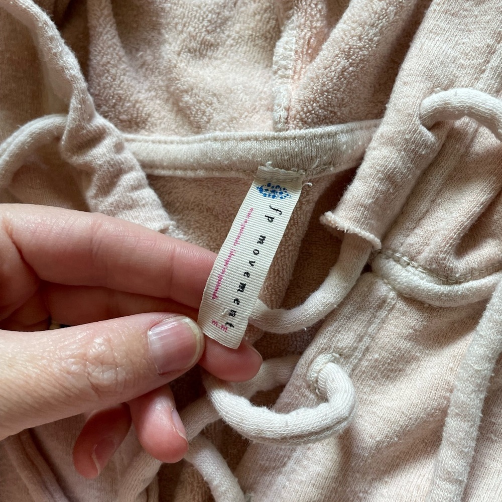 We The Free Lace-Up Hoodie in Light Pink - Picture 3 of 7